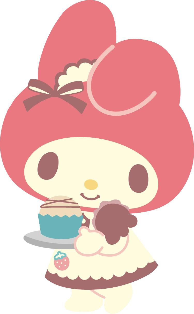 カップケーキを持ったマイメロディ