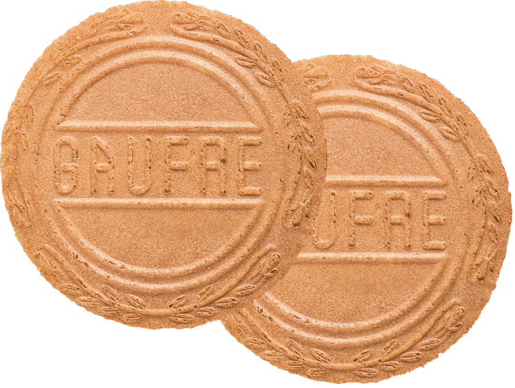 プティーゴーフルの薄焼き生地二枚