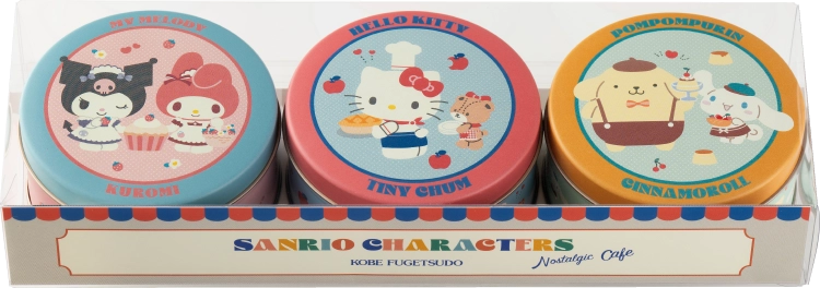 サンリオキャラクターズ 3入 ミニゴーフル缶